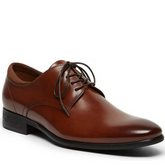 Kenneth Cole Men Shoes-Levin Leather Lace Up - Cognac